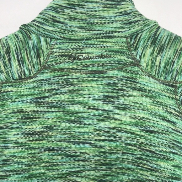COLUMBIA green marled full zip jacket XS oversized - Picture 5 of 11